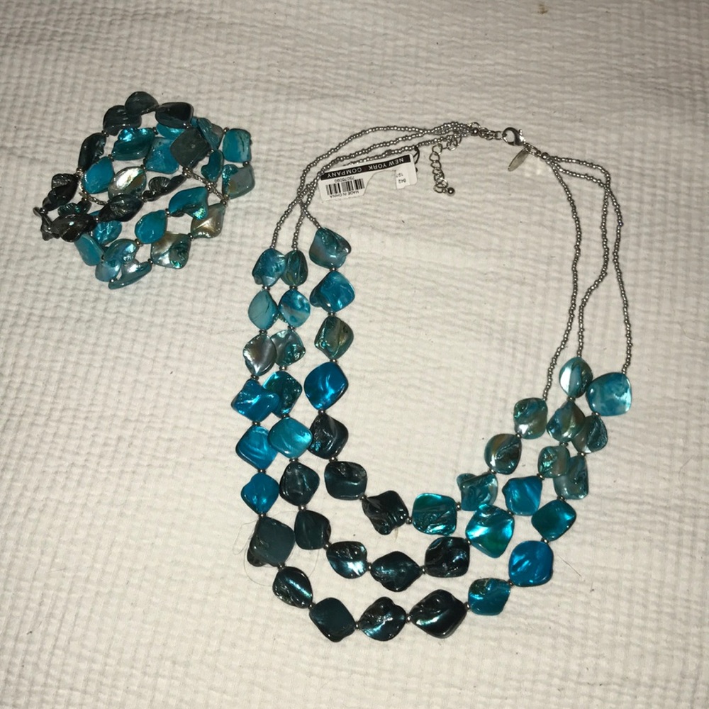 Statement necklace and bracelet